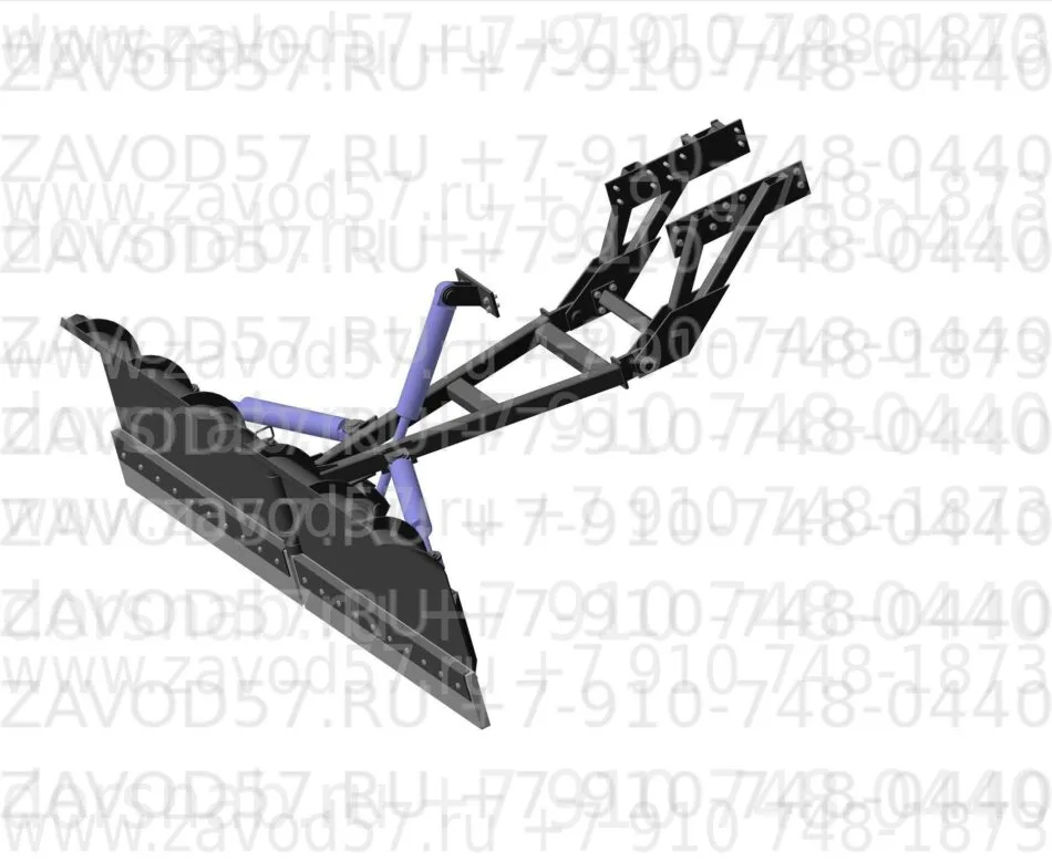 Отвал V-образный механизированный (бабочка) для трактора МТЗ-82